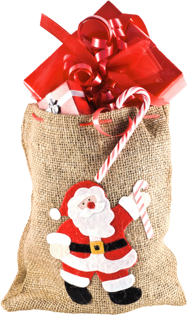 isolated, christmas sack, gifts